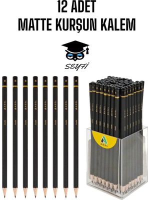 Belirtilmemiş 12 Adet Matte Kurşun Kalem Türk Malı