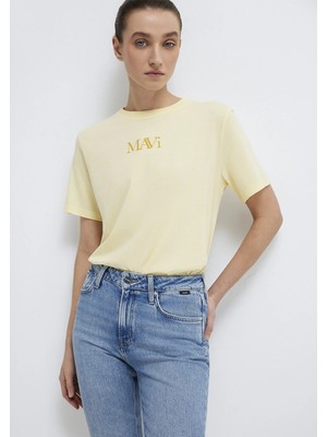 Mavi Mavi Logo Baskılı Sarı Tişört 1611594-71305