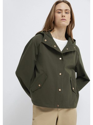 Mavi Kapüşonlu Haki Ceket 1110812-80714