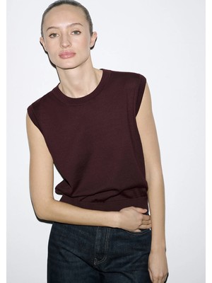 Mavi Bisiklet Yaka Bordo Triko Süveter 1710866-70223