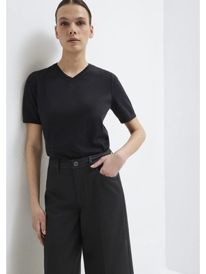 Mavi V Yaka Siyah Kazak 1710868-900