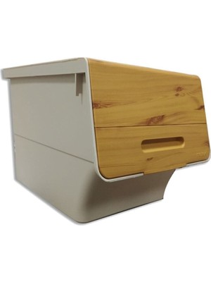 Bambu Görünümlü Tekerlekli Organizer 12 Lt, Pratik ve Şık Depolama