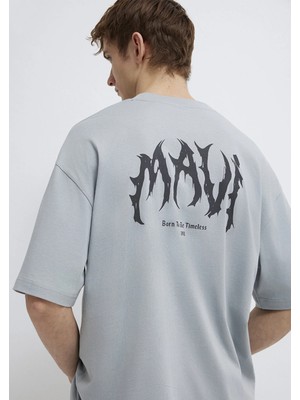 Mavi Mavi Sırt Baskılı Gri Tişört 0613210-70093