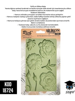 11X19 cm Silikon Kalıp Modelleri Hamur Kalıbı Silikon 18724