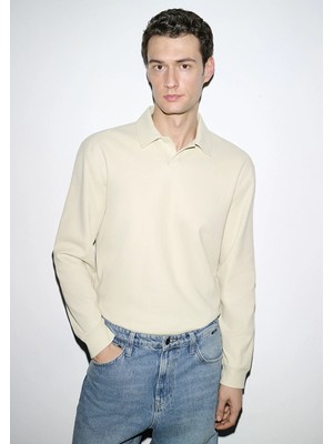 Mavi Polo Yaka Bej Sweatshirt 0S10576-70325