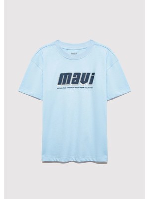 Mavi Mavi Baskılı Mavi Tişört 6610412-70817
