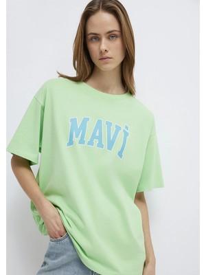 Mavi Mavi Logo Baskılı Yeşil Tişört 1600843-71721