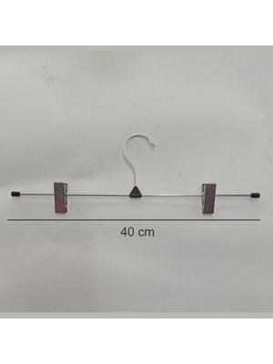 10 Adet Nikelajlı Mandallı Tel Etek Pantolon Askısı 40 cm Seti