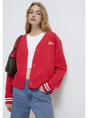 Mavi Mavi Baskılı Kırmızı Sweatshirt 1S10511-70477