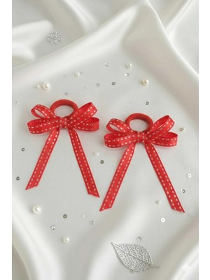 Nati Co Şık Fiyonk Detaylı Lastik Toka | Zarif Kurdele Saç Tokası ( 2'li )