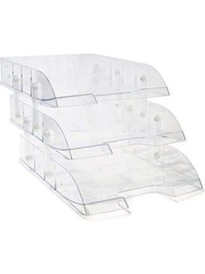 MarkEntegra Polystyrene Kristal Evrak Rafı - 260 mm x 340 mm x 185 mm