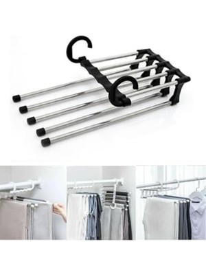 MarkEntegra Katlanabilir Pantolon Askısı - 5'li Çoklu Askılık