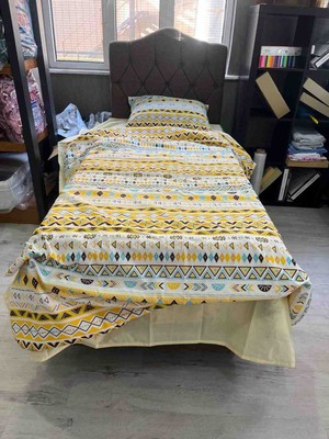 F.ACAR Home Collection Desenli Tek Kişilik Rengarenk Nevresim Takımı