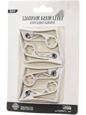 MarkEntegra 4 Parça Plastik Yaylı Masa Örtüsü Mandalı Kıskacı