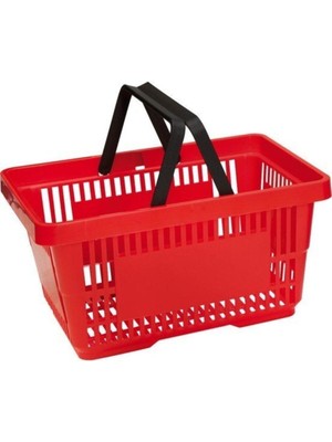 Kırmızı 22 Litre Alışveriş El Sepeti, Pratik ve Hafif Taşıma Çözümü