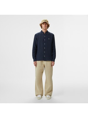 Lacoste Erkek Regular Fit Düğmeli Yaka Keten Gömlek