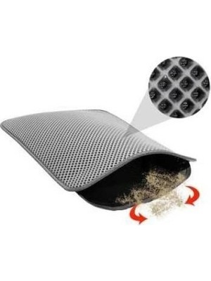 MarkEntegra Elekli Kedi Tuvalet Önü Paspası, Siyah, 60X42 cm