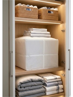 2 Adet Kutu Formunda Çok Amaçlı Dolap ve Baza Hurç 50X40X19