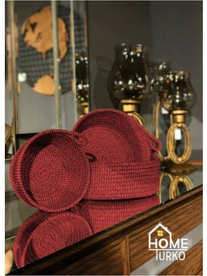 Doğal Jüt Hasır Sepet Üçlü Takım, Şık ve Fonksiyonel Organizer Seti