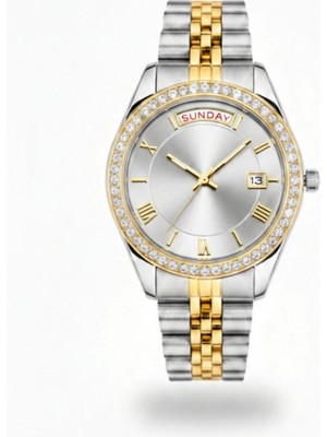 Çift Renkli Lüks Kadın Saat