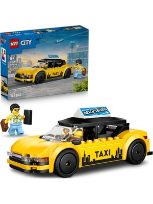 LEGO City Sarı Taksi 60487 – 5 Yaş ve Üzeri Erkek ve Kız Çocuklar Için Turist ve Taksi Şoförü Minifigürleri Içeren Yaratıcı Oyuncak Yapım Seti, Çocuklar Için Eğlenceli Hediye Fikri