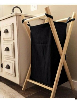 Katlanabilir Ahşap Çok Amaçlı Dekoratif Çamaşır Sepeti