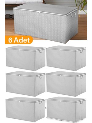 6'lı Mega Boy Gri Benekli Yorgan Hurcu, 100X50X50 cm