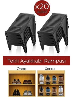 Konforlu 20'li Ayakkabı Rampası, Pratik ve Dayanıklı Tasarım