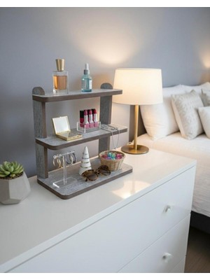 3 Katlı Çok Amaçlı Takı ve Makyaj Düzenleyici Organizer