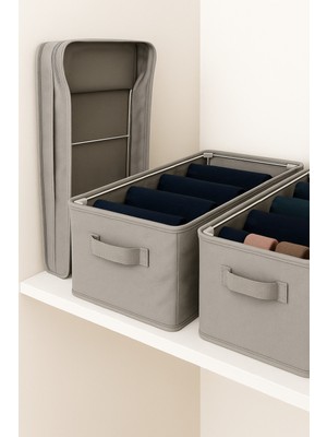 Katlanabilir Çelik Çerçeveli Dolap Içi Raf Düzenleyici Organizer