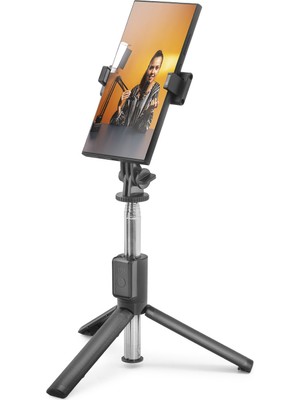 Evimdeyokyok Telefon Tripodu ve Selfie Çubuğu Seti Bluetooth 5.0 Kumandalı 67 cm - Siyah ND1040