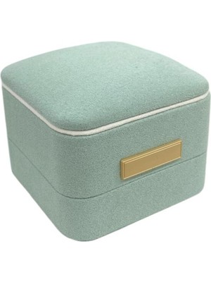 Yeşil Micro Süet Alyans Takı Kutusu, Şık ve Kullanışlı Hediye Seçeneği