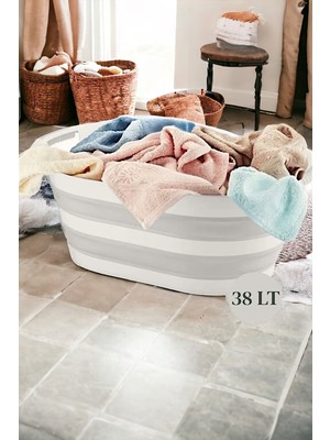 Katlanabilir Çamaşır Sepeti, 38 Litrelik Pratik ve Şık Tasarım