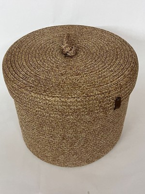 Çok Amaçlı Hasır Sepet, Banyo ve Mutfak Organizeri, 30X30 Saksı