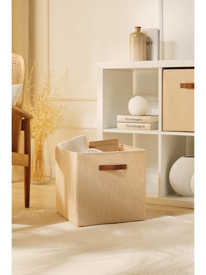 Katlanabilir Jüt Keten Kumaş Dolap Içi Çamaşır ve Oyuncak Organizer