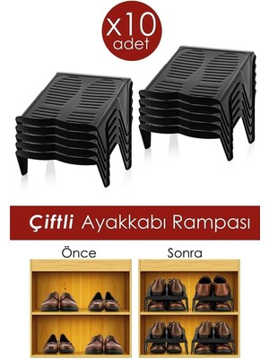 Çiftli Ayakkabı Rampası, Güvenli ve Pratik Kullanım, Siyah