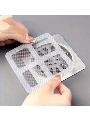 MarkEntegra 10 Adet Yapışkanlı Gider Süzgeci - 10X10 cm