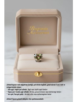 Begonia Accessories 925 Ayar Gümüş Kalp Kesim Zultanit Tek Taş Küpe–renk Değiştiren Unisex 1 Adet|hediye,takı,minimalist