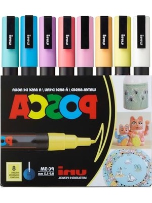 MarkEntegra 8'li Soft Renkli Poster Markörü Seti