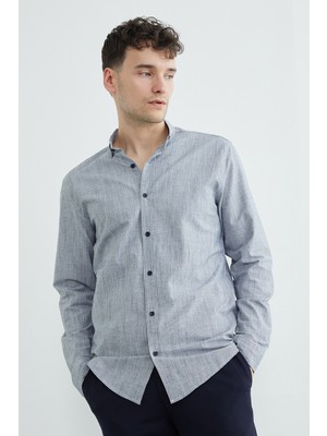 FullaModa Çizgili Düğmeli Gömlek