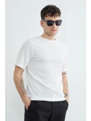 FullaModa Fitilli Bisiklet Yaka Tişört