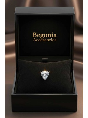 Begonia Accessories 925 Ayar Gümüş Tek Taş Küpe Üçgen Zirkon Antialerjik Unisex Tek Küpe Erkek Kadın 1 Adet