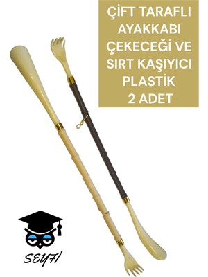 Çift Taraflı Ayakkabı Çekeceği ve Sırt Kaşıyıcı Plastik  2 Adet