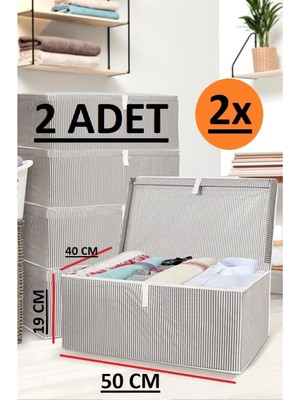 Iki Adet Baza ve Çekyat Hurcu, 50X40X19CM, Çok Amaçlı Saklama Çözümü