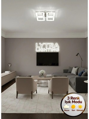 Yakamoz Model Gümüş 3 Renk Modu Kristal Salon Mutfak Yatak Çocuk Odası Avize