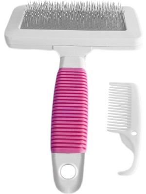 SHC4200 Temizleme Aparatlı Kedi Köpek Tarağı 12 Cm-15 cm Large Pembe