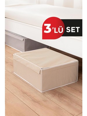 Kahverengi Sosoft 3'lü Çok Amaçlı Baza Altı Kutu 50X40X19CM