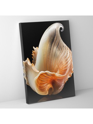 Popcas Gerçekçi Cam Heykel Tuval Duvar Sanatı - Deniz Desenli Gerçekçi Cam Heykel