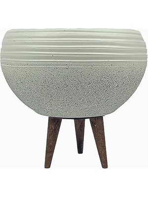 Hype Store Bitki Tasarımı Ev Dekorasyon Beyaz Granit Küp Aranjman Saksı Saksılık Salon Çiçeklik 3 Ayaklı