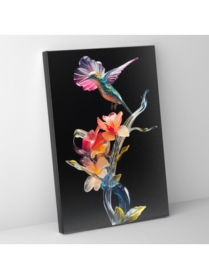 Popcas Gerçekçi Cam Heykel Duvar Dekorasyonu - Gerçekçi Cam Heykel Ev Dekorasyonu Zarif Serçe.